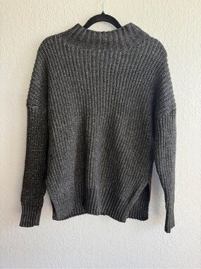Maurices Charcoal Gray Ribbed Knit Sweater